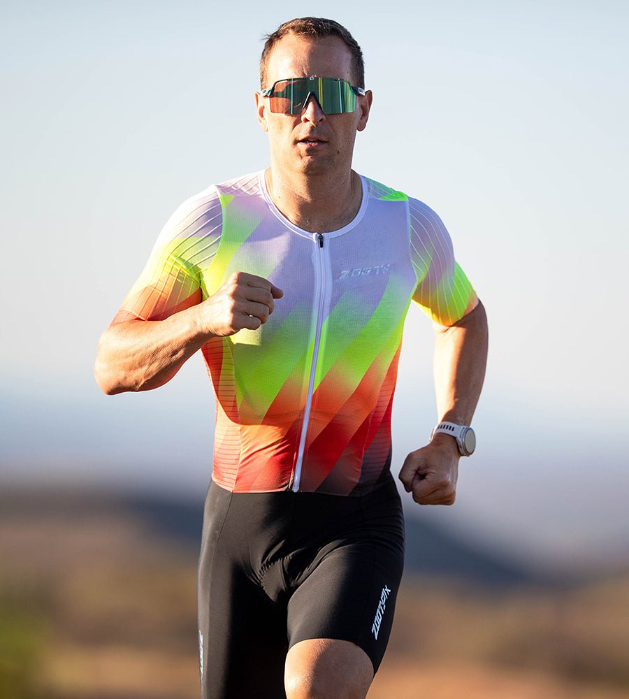 Male running is Costa Del Sol racesuit