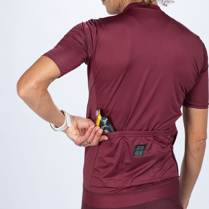 Zoot Sports CYCLE JERSEYS Women's Elite Cycle Aero Jersey - Burgundy