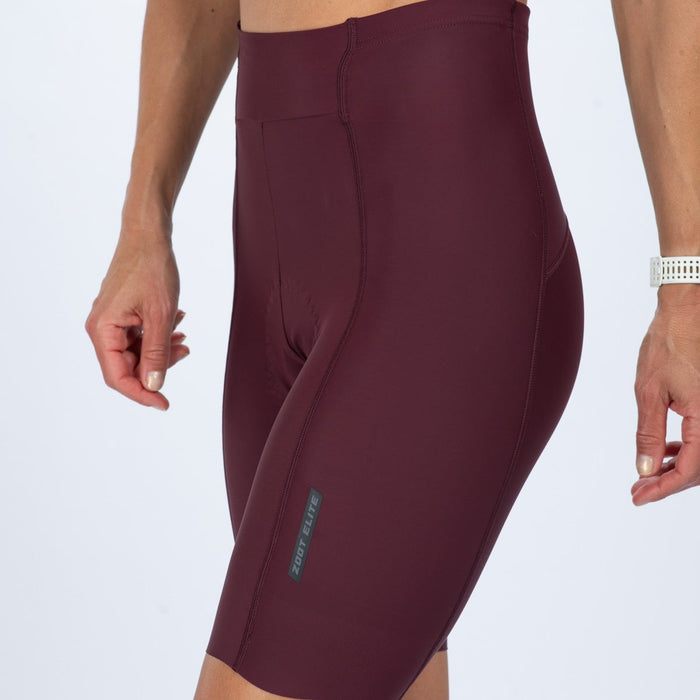 Zoot Sports CYCLE SHORTS Women's Elite Cycle High-Rise Short - Burgundy