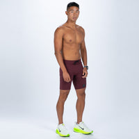 Zoot Sports RUN BOTTOMS Men's Elite Run 9" 1/2 Tight - Burgundy