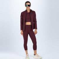 Zoot Sports RUN OUTERWEAR Women's Elite Run Track Jacket - Burgundy