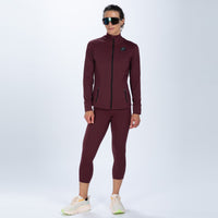 Zoot Sports RUN OUTERWEAR Women's Elite Run Track Jacket - Burgundy