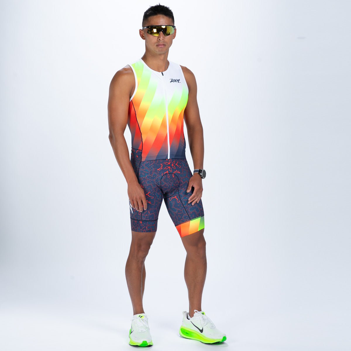 Zoot Sports TRI RACESUITS Men's Ltd Tri Aero Slvs Fz Racesuit - Costa Del Sol