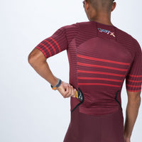 Zoot Sports TRI RACESUITS Men's Ultra P1x Tri Racesuit - Burgundy
