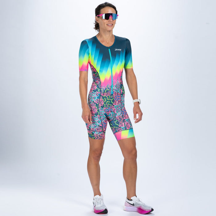 Zoot Sports TRI RACESUITS Women's Ltd Tri Aero Fz Racesuit - Costa Del Sol